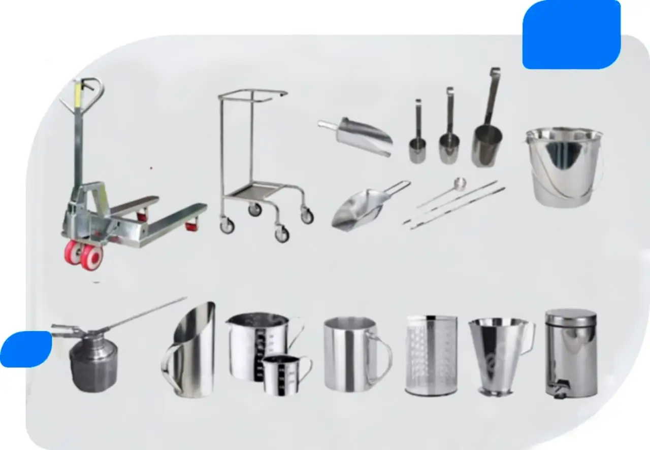 palet seasors, mug, scoop, bin etc